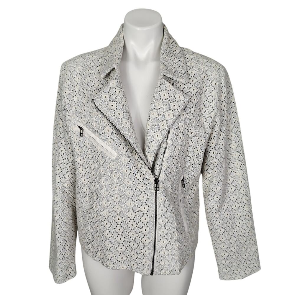 Anthropologie White Eyelet Jacket